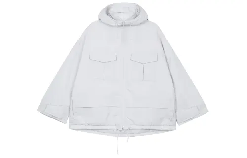 UNIQLO X White Mountaineering Women's Hybrid Down Oversized Parka Light Grey
