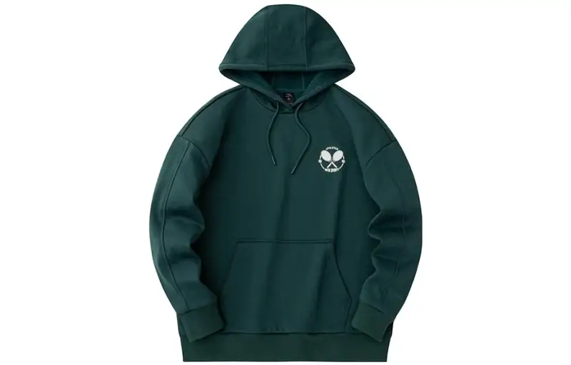 ANTA Life Collection Sweatshirts Women's Gulf Green Hooded Thickened Regular