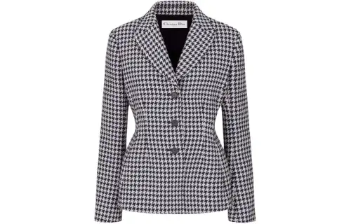 DIOR Houndstooth Button-Up Jacket