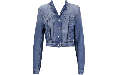OFF WHITE Jackets & Coats, Fitted Fit Women's Blue