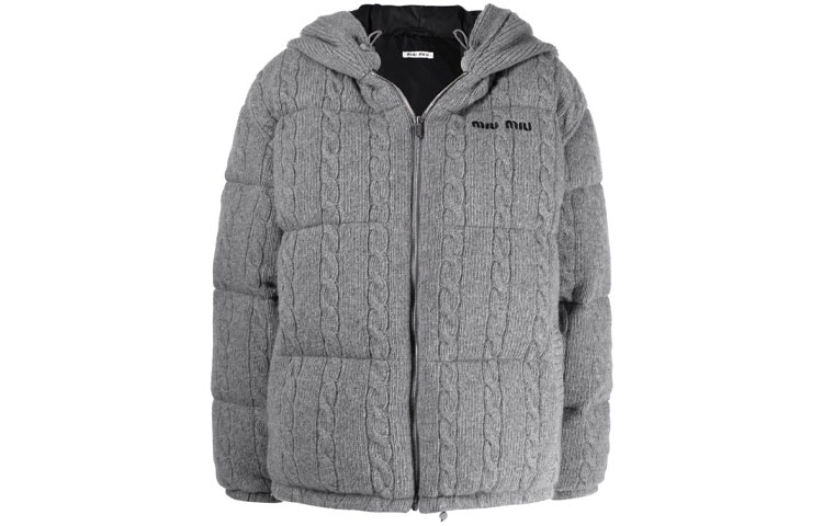 MIU MIU Down Jacket Women's Gray