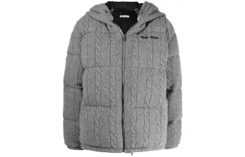 MIU MIU Down Jacket Women's Gray