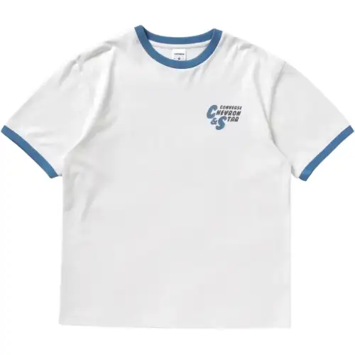 Converse Tee T Shirt Women's White/Marine Blue