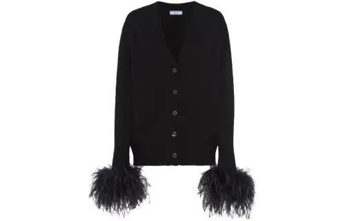 PRADA Button Up V Neck Cardigan