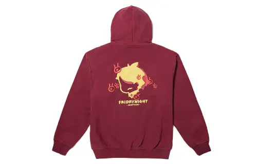 Vans Asia Artist Collaboration Edition Sweatshirts Women's Burgundy Hooded Moderate Regular