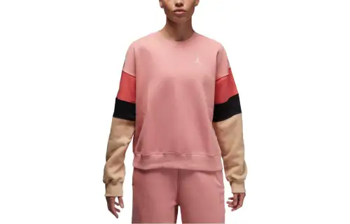 Jordan Sweatshirts Women's Pink Crew Neck Moderate Regular