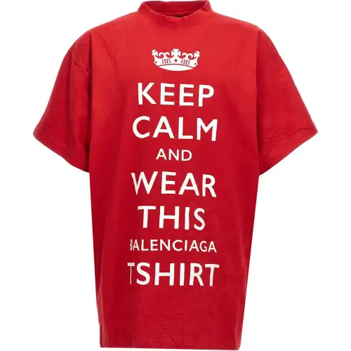 Balenciaga Logo Printed Crewneck T Shirt