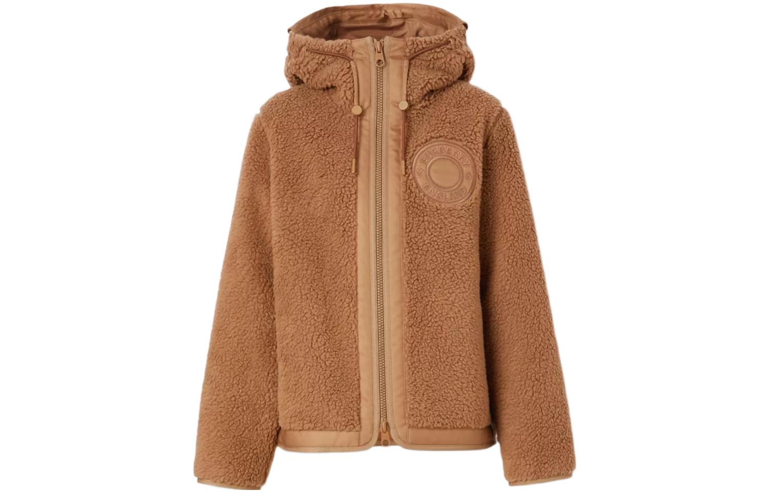 Burberry Jackets Women's Khaki Hooded Moderate Other