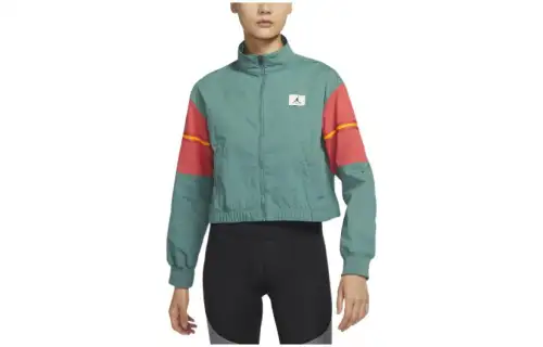 Jordan Jackets Women's Green Stand Collar Moderate Other