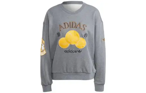 Adidas Originals ADIDAS ORIGINALS X MOOMIN Sweatshirts Women's Gray Crew Neck Moderate Regular