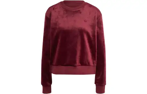 Adidas Originals ESSENTIALS Sweatshirts Women's Dark Reddish Purple Crew Neck Moderate Regular