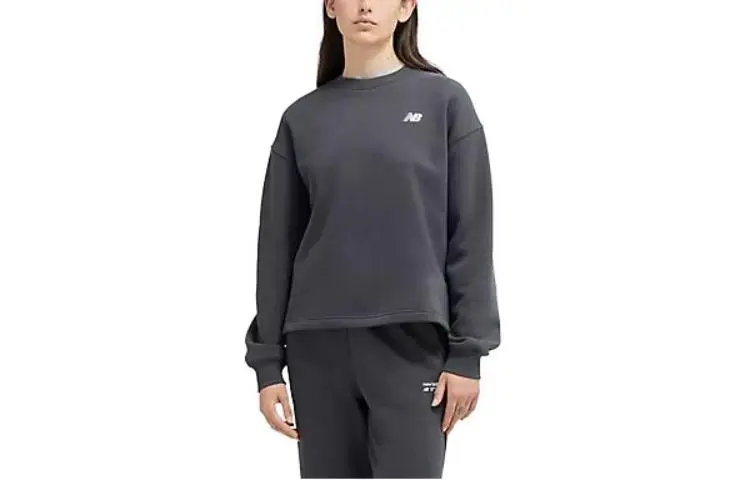 New Balance Sweatshirts Women's Gray Crew Neck Moderate Regular