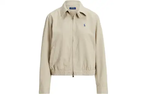 Polo Ralph Lauren Pony, long-sleeve with zipper, elastic khaki jacket, with embroidery, loose fit