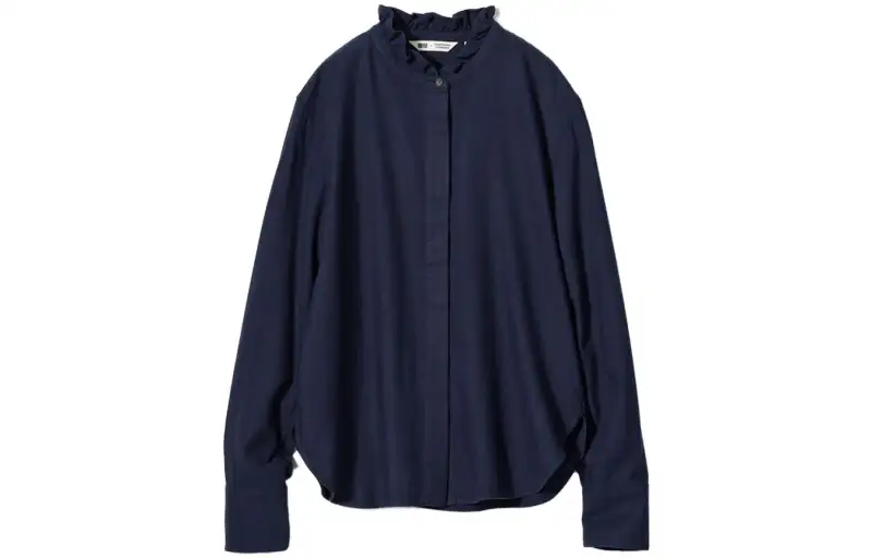 UNIQLO X CDC Shirts Women's Navy Blue Stand Collar Moderate Other