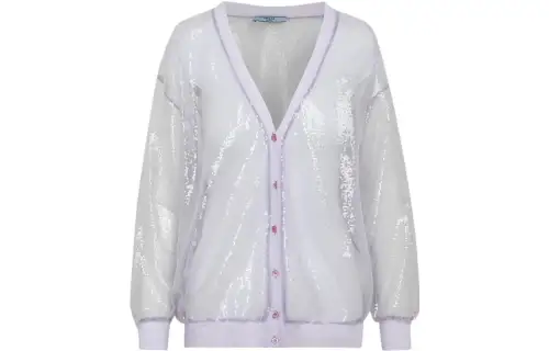 PRADA Sequinned Button-Up Cardigan