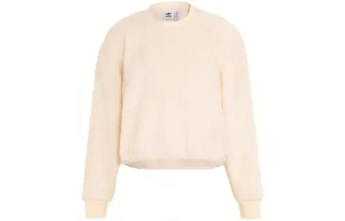 Adidas Originals Sweatshirts Women's White Crew Neck Moderate Regular