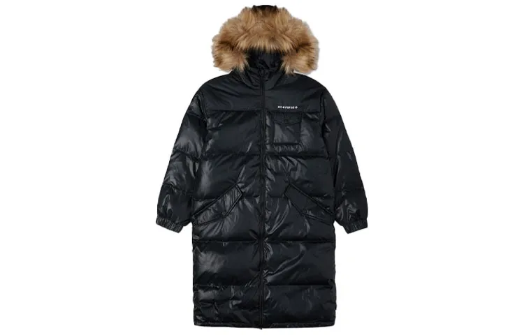 Converse Down Jackets Women's Black Hooded Moderate Other