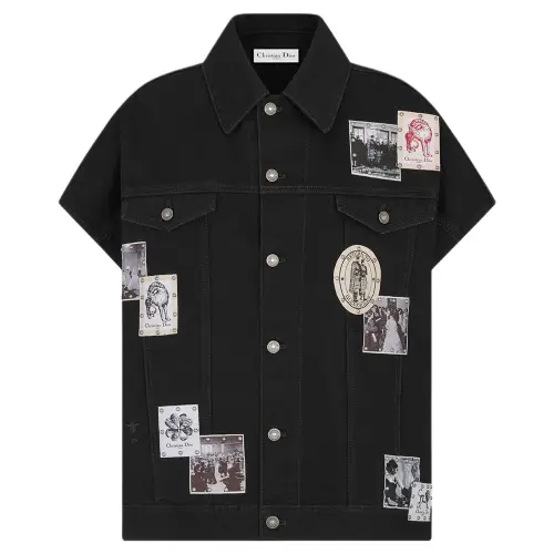 DIOR Shirts Women's Black Lapel Moderate Other