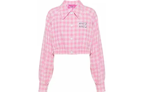 MIU MIU Jackets Women's Pink Lapel Moderate Other