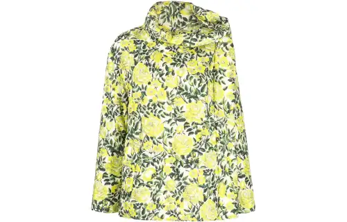 【Previous Season】floral-print spread-collar padded jacket