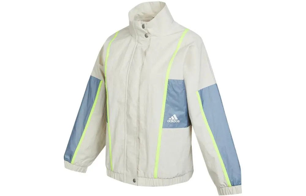 Adidas Jackets Women's Beige Stand Collar Moderate Other