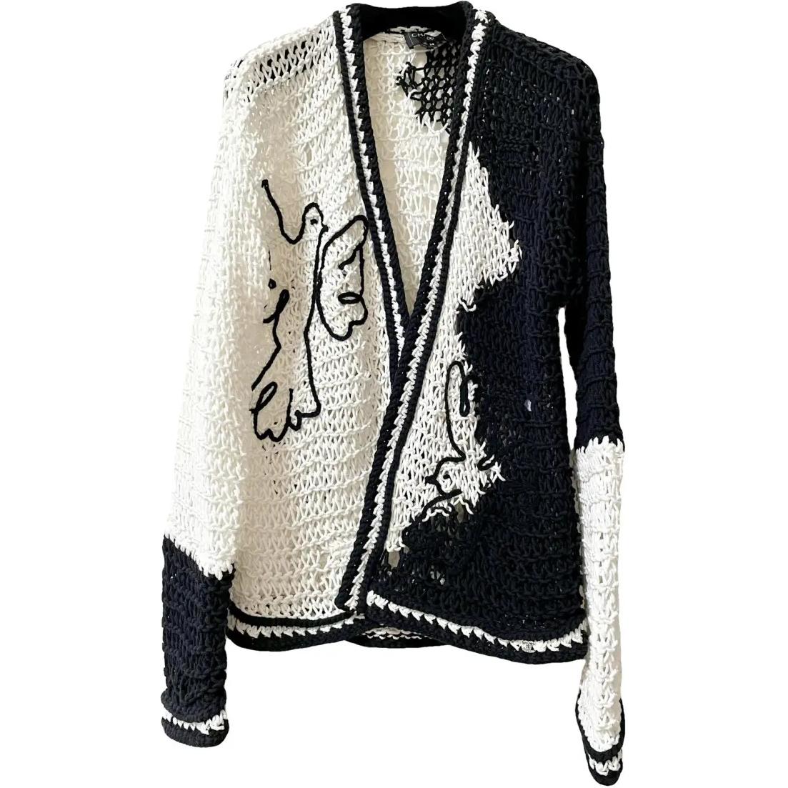 Женский кардиган Chanel (черно-белый)