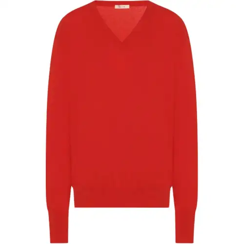 THE ROW SS24 Cashmere Sweater Women's Fire Red
