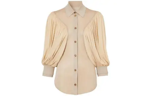 Burberry Shirts Women's Ecru Lapel Moderate Other