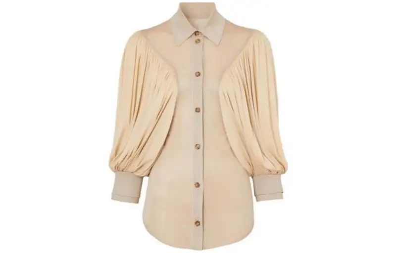 Burberry Shirts Women's Ecru Lapel Moderate Other