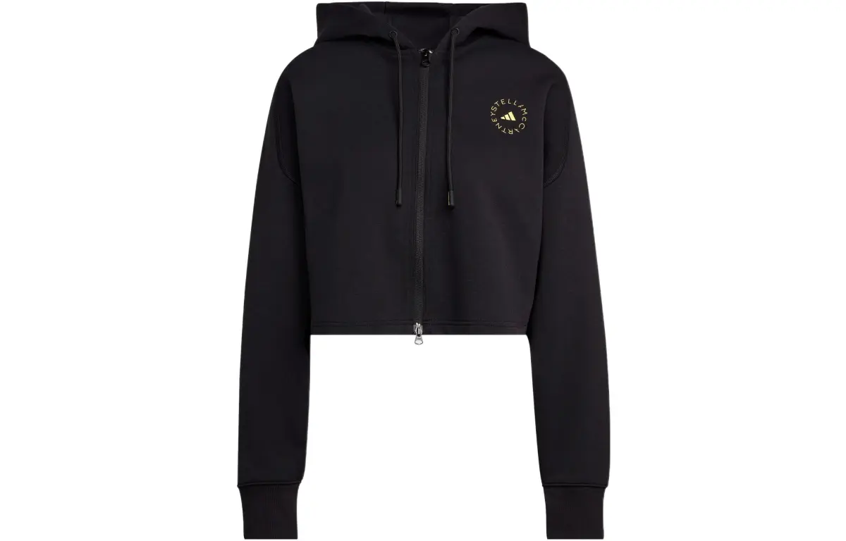 adidas By Stella McCartney Cropped Hoodie Black