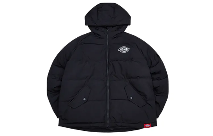 Dickies Down Jackets Women's Black Hooded Thickened Other