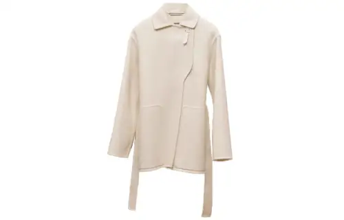 HERMES Jackets Women's White Lapel Moderate Other