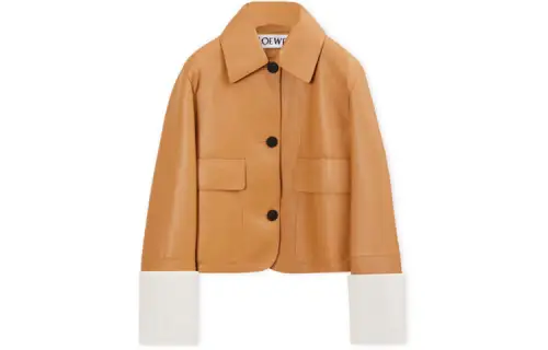 LOEWE Jackets Women's Desert Yellow Lapel Moderate Other
