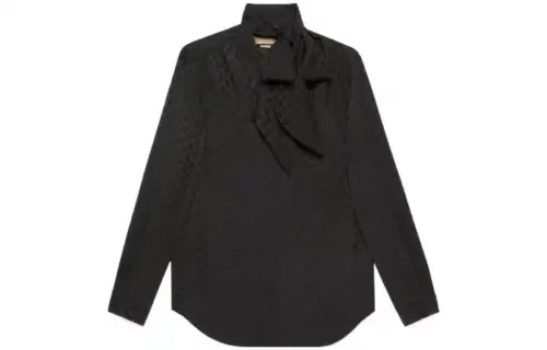 GUCCI GG jacquard Neck tie Blouse