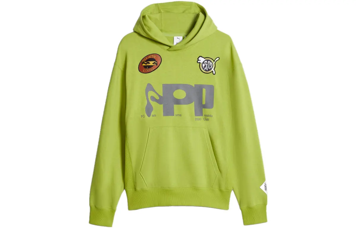 PUMA X PERKS AND MINI Sweatshirts Women's Green Apple Hooded Moderate Straight Fit