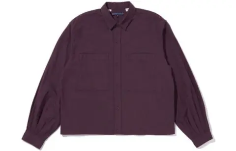 Levi's Shirts Women's Purple Square Collar Moderate Straight Fit