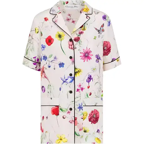 DIOR Shirts Women's White Lapel Moderate Other