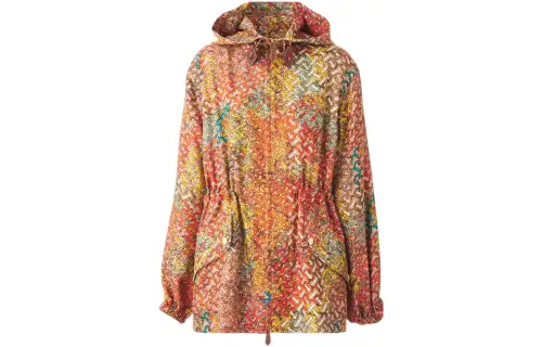 【Previous Season】monogram map-print silk parka