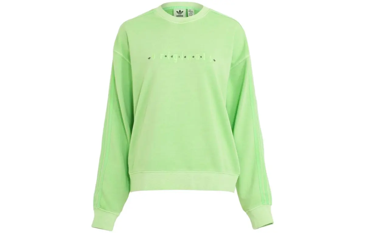 Adidas Originals Sweatshirts Women's Honor Mint Green Crew Neck Moderate Straight Fit