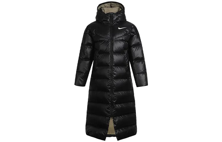 Nike Down Jackets Women's Black Hooded Thickened Other