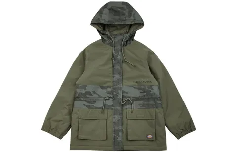 Dickies Jackets Women's Army Green Hooded Thickened Workwear