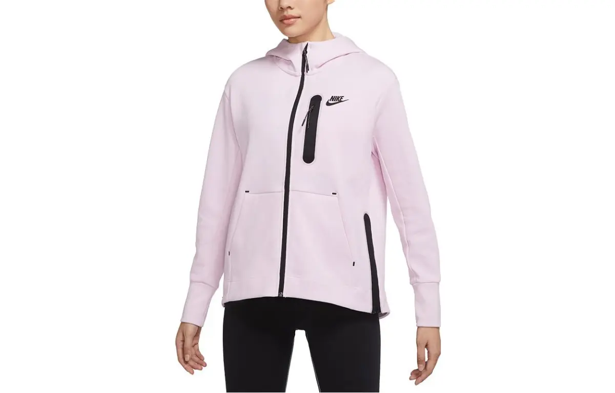 Nike Jackets Women's Pink Hooded (Non-detachable) Moderate Straight Fit