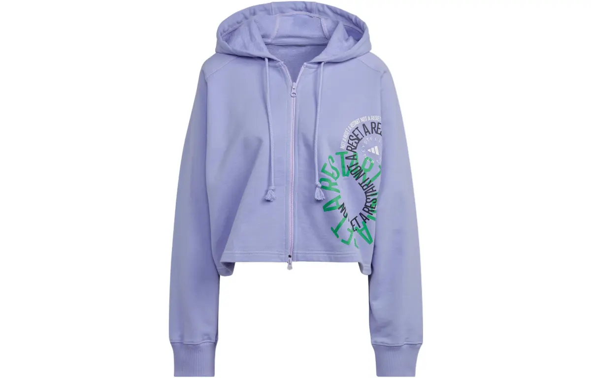 Adidas X Stella McCartney Jackets Women's Purple Hooded Moderate Other