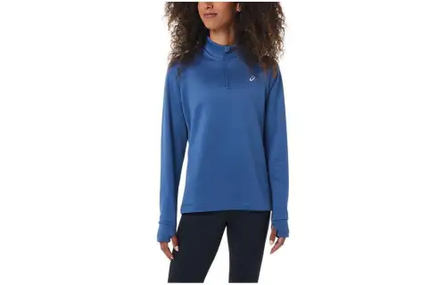 ASICS THERMOPOLIS Shirts Women's Blue Stand Collar Moderate Other