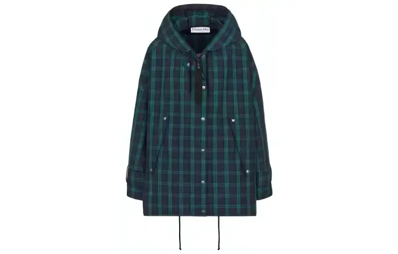 DIOR Jackets Women's Green Hooded Moderate Other