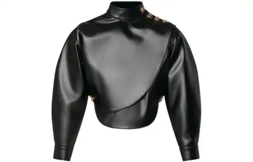 LOUIS VUITTON Faux Leather Circle Top
