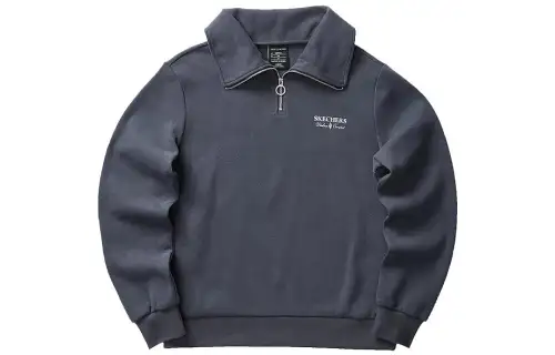 Skechers Sweatshirts Women's Ink Gray/00W5 Lapel Moderate Regular