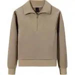 Anta Comprehensive Training Collection Sports Lifestyle Collection Sweatshirt Women's Walnut Khaki