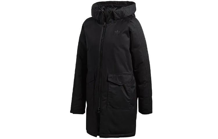 Adidas Originals Down Jackets Women's Black Hooded Moderate Other