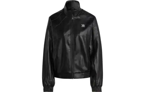 Adidas Originals FAUX LEATHER Jacket Women's Black